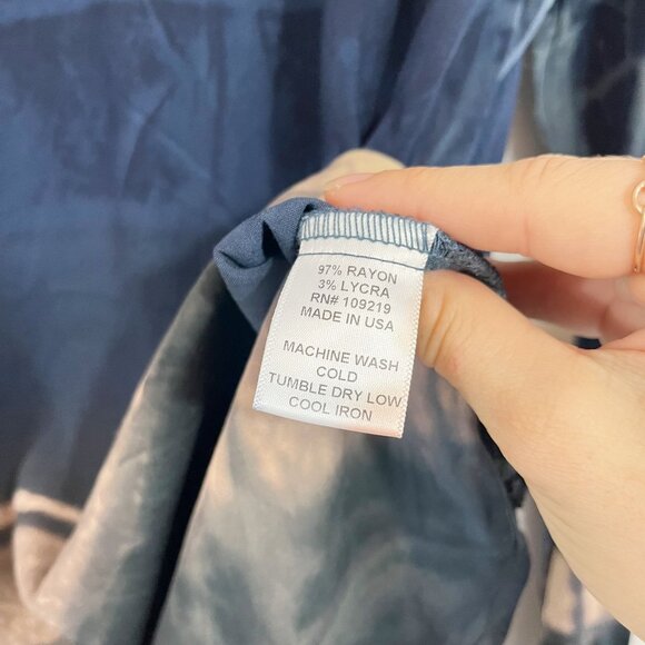 MA+CH Marika Charles Tie-Dye Long Sleeve Blouse - Size 1, Small - Picture 4 of 6